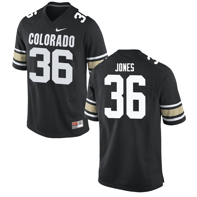 Men #36 Akil Jones Colorado Buffaloes College Football Jerseys Sale-Home Black - Click Image to Close